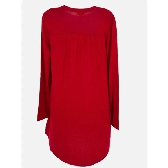 NWT J.Jill Button Front Long Sleeve Cardigan Sweater Scarlet Red - Picture 2 of 6